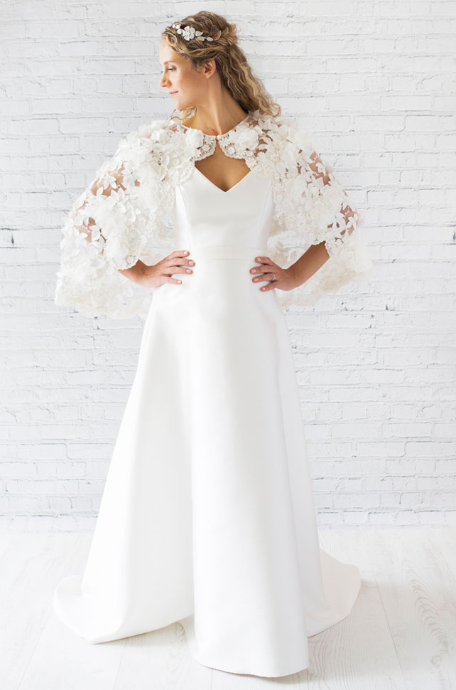 lace bridal cape